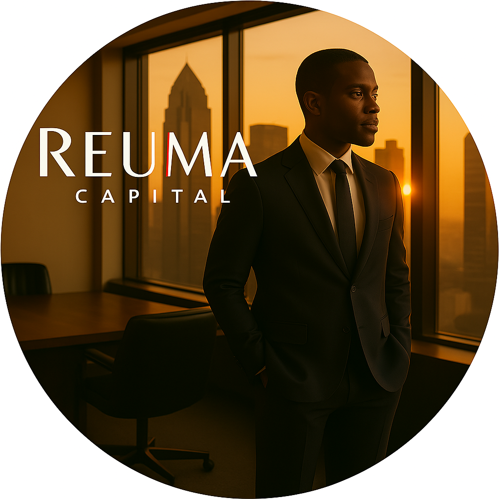 Reuma Capital office with city view at sunset